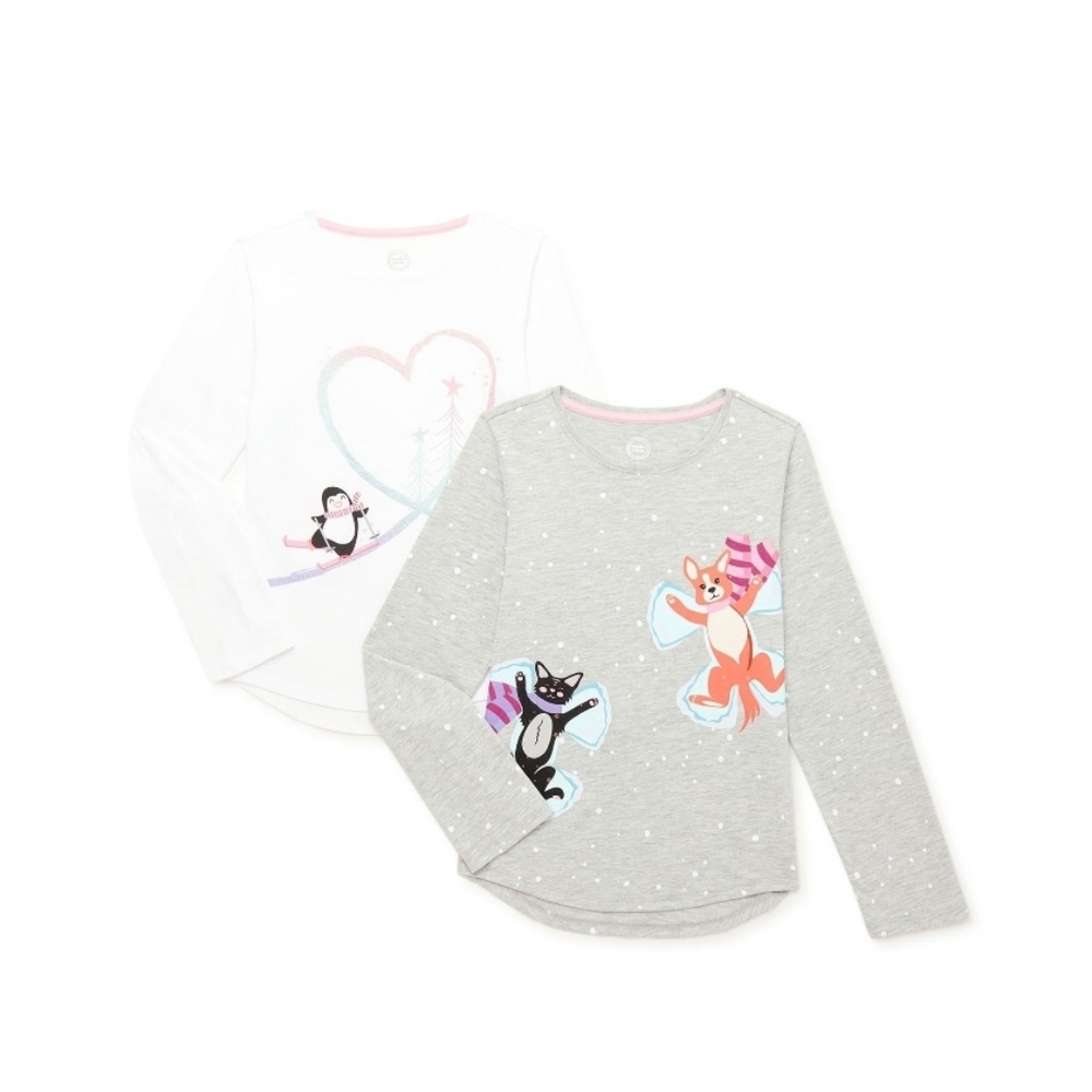 WONDER NATION Girls Long Sleeve Tee Size S6/6X